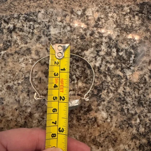 Artisan 925 Aqua Sea Glass Bracelet by Beachcombings artist Rolande Andrews 7" - Picture 8 of 10